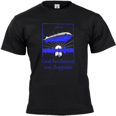 Ferdinand von Zeppelin T-shirt schwarz