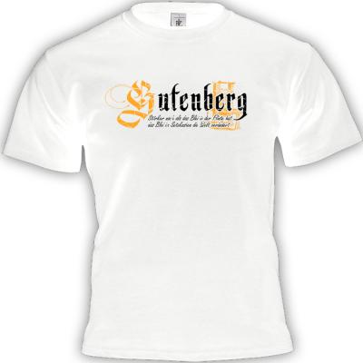 Gutenberg Buchdruck T-shirt weiss